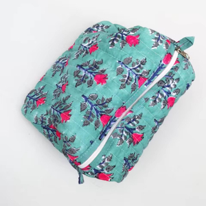 Bolsa de Maquillaje Unisex de Algodón Puro, Accesorio de Viaje Estilo Boho, Estuche de Almacenamiento de Cosméticos con Cremallera, Estampado de Rayas, Bonito y Práctico - Product Image 1