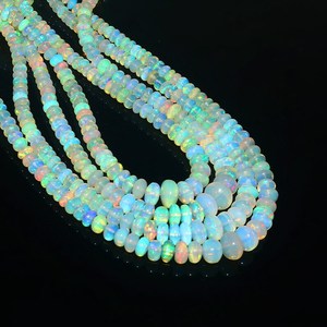 Good Quality Ethiopian Opal Ronald Handmade Natural White <b>Stone</b> Loose Rondelle Beads 3mm 8mm Top <b>Fire</b> Quality Mehrajudin <b>Gems</b> - Product Image 4