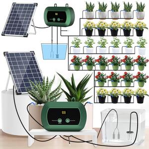 Contrôleur de goutteur automatique pour serre, kit de micro-pompes à goutte à goutte, système d'irrigation intelligent solaire pour jardin, système d'arrosage économe en énergie, double - Product Image 1