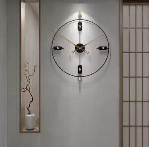 Reloj de pared nórdico semicircular doble moderno, decoración abstracta de Metal para el hogar para colgar jarrón de pared diseñado para ocasiones de Ramadán - Product Image 3
