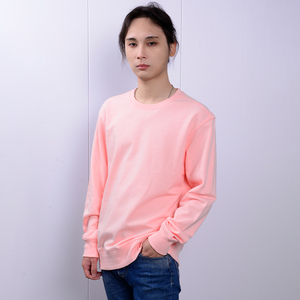 Jersey OEM de alta calidad para hombre, sudaderas con capucha personalizadas de algodón con cuello redondo en blanco de felpa teñida lisa, Sudadera con cuello redondo al por mayor - Product Image 2