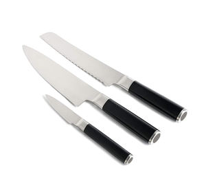 ชุดมีดเชฟมือจับไม้3ชิ้น,ชุดมีดทำครัวใบมีดสแตนเลส - Product Image 1