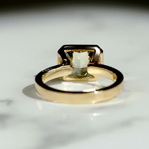 แหวนเพชรสีเหลืองสดใสสดใสสง่างามชุดหนามเตยสีเหลืองกุหลาบสีขาวทองสำหรับการหมั้นเครื่องประดับที่ดี - Product Image 4