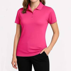 Chemises pour femmes les plus vendues, manches courtes, tricotées, taille et couleur personnalisées, respirantes, séchage rapide, anti-rides, écologiques, 100% coton - Product Image 2