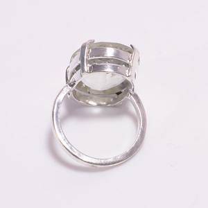 925 Sterling Silver Elegant Engagement <b>Ring</b> High Quality Natural <b>Crystal</b> Quartz Gemstone with Oval Cut for Party Gift - Product Image 2