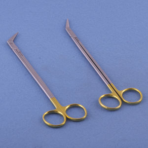 Ciseaux coudés Potts Smith avec 60 lames de bord de rasoir poignée annulaire ciseaux chirurgicaux dentaires manuels en acier inoxydable - Product Image 4