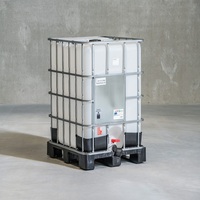 Réservoir IBC 1000l pour réservoir de stockage d'eau en plastique HDPE de couleur blanche chimique baril noir ou bleu