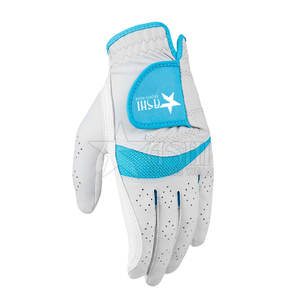 Guantes de Golf con logotipo personalizado de alta calidad para hombre y mujer, piel de oveja auténtica Cabretta, antideslizantes, estampado de silicona, agarre lateral, manos - Product Image 3