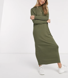 Camiseta de manga larga personalizada para mujer, Camiseta larga de algodón, vestido - Product Image 5