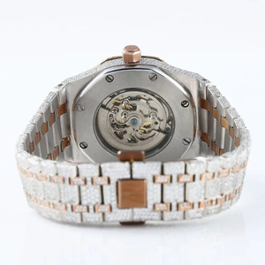 Montre de luxe en diamant cultivé en laboratoire pour hommes montre Bling Hip Hop Style affichage bracelet en acier parfait cadeau d'anniversaire montre pour Ocation - Product Image 4