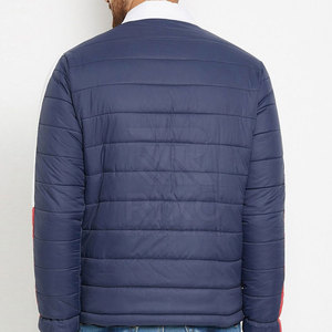 Veste matelassée à col montant en toile de qualité supérieure, logo sur le devant, chaude, confortable pour l'hiver, pour hommes, vente en ligne - Product Image 5