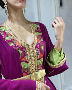 Caftán Marroquí de Color Personalizado, Informal, Transpirable, Maxi, Manga Larga, Ropa Tradicional Musulmana con un Diseño Impresionante - Product Image 2