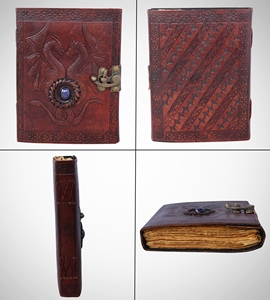 Journal intime en cuir véritable marron, carnet de notes et croquis en papier vintage pour les esprits créatifs - Product Image 2