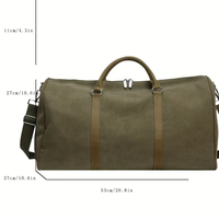 Sac de sport de luxe en toile de coton fait à la main Bagages de voyage de grande capacité pour hommes femmes Fermeture éclair légère pour les voyages en plein air