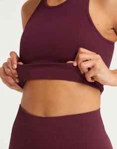 Ensemble de soutien-gorge de yoga décontracté pour femmes, best-seller, leggings courts, respirant, vêtements de sport, service OEM, 100% coton - Product Image 3