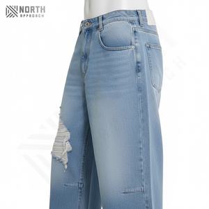 Pantalon en jean unisexe d'hiver de qualité supérieure, tendance hip-hop, jean baggy pour homme, fabriqué au Pakistan - Product Image 3