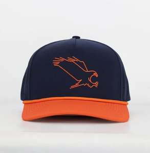 Casquette de camionneur à 5 panneaux avec logo brodé personnalisé, trous découpés au laser, casquette de golf, deux couleurs, structurée, imperméable, de haute qualité, avec cordon - Product Image 1