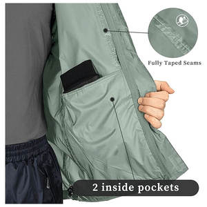 Imperméable imperméable adultes veste de pluie hommes coupe-vent extérieur compressible veste de pluie pour les motocyclistes voyage occasions de pluie - Product Image 4