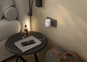 Adattatore con una uscita + ricarica rapida USB e USB-C, bianco, 30W 16A (Simon CL610306) - Product Image 3