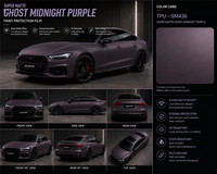 Film de protection de peinture (PPF) de fabricant vérifié, couleur métallique liquide violet minuit, adapté à tous les véhicules, film de changement de couleur pour voiture