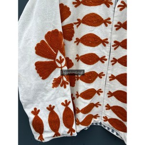 Uzbek Floral Embroidery Suzani Velvet Fabric Jacket Handmade Winter Jacket With Inside Lining Boho Hippie Jacket <b>Coat</b> - Product Image 3