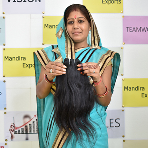 Extensions de cheveux humains vietnamiens bruts Double trame cuticule alignée soyeuse droite couleur noire faisceaux de cheveux indiens tissés à la Machine - Product Image 5