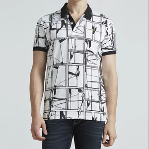 Conception OEM de chemise de golf avec logo personnalisé, anti-froissement, performance de luxe, haute qualité, 100% coton, impression par sublimation sur toute la pièce - Product Image 1