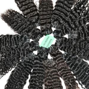 ผมต่อทำจากผมมนุษย์สำหรับต่อผมผมยาวแบบไม่ผ่านกระบวนการผมตรงผมต่อใน100% ธรรมชาติ - Product Image 2