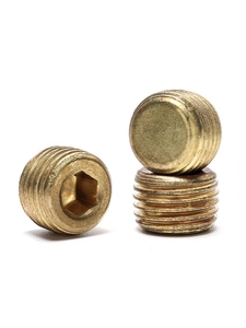 <span class=keywords><strong>Bouchon</strong></span> de tuyau hexagonal en laiton, fileté NPT BSPT, à tête Allen, pour raccords de tuyaux d'eau, embouts de <span class=keywords><strong>tube</strong></span>, bloc de connecteurs de flexibles hydrauliques - Product Image 1