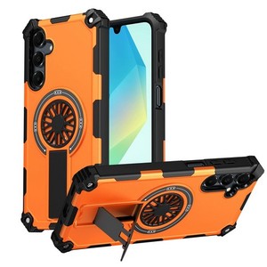 Étui Samsung Galaxy A17 5G avec anneau magnétique et béquille intégrée, couleur orange - Product Image 1
