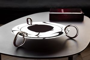 Plateau de séparation moderne en acier inoxydable Plateaux argentés Surface martelée Artisanat Plateaux rectangulaires et carrés - Product Image 6