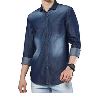 Chemises en jean légères pour hommes, chemises en jean durables pour hommes, chemises en jean pour hommes de style actuel en taille personnalisée - Product Image 1