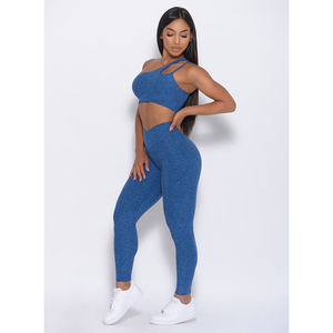 Últimas mallas de contorno brasileño Ocean con logotipo personalizado con cintura alta y ropa activa Leggings de gimnasio de moda para mujeres - Product Image 5