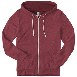 Venta al por mayor Zip-Up Hoodies Collection 3909 Unisex Tri-blend Fleece Zipper Hoodie Chaquetas - Product Image 1