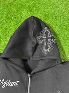 High Quality Rhinestone Hoodie Oversized Customized <b>Thermal</b> <b>Men</b> Hoodies <b>for</b> Street Wear Loose Fit <b>Men</b> Hoodies - Product Image 5