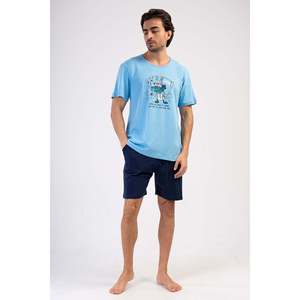 Conjunto de Pantalones Cortos y Camiseta de Cuello Redondo para Hombre CEPLI ERKEK P.SUPREM XXL - Turquesa - Turquesa - Product Image 1