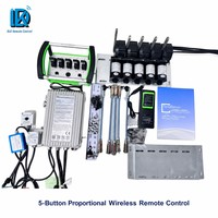 Télécommande sans fil DLK à 5 boutons pour grue, étanche 500M, proportionnelle, DC12V 24V 433MHz, rechargeable, pour grue montée sur camion