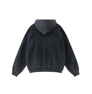 Automne Vintage hommes 100% coton pull à capuche éponge française avec lavage à l'acide et impression numérique col à capuche de haute qualité - Product Image 5