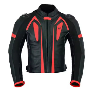 Trajes de Motocicleta de Cuero de Alta Calidad OEM, Transpirables y Resistentes al Viento, de Dos Piezas, Completamente Negros, Rojos y Blancos, Trajes de Trabajo y Carreras - Product Image 4
