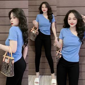 T Shirt Women Summer Ladies Factory Price Natural Purchase Casual Customized Packaging Made in Vietnam Manufacturer - Product Image 1