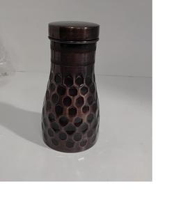 Design <b>Metal</b> Copper Water Bottle with Lid Multipurpose for detox water and boosting immunity naturally Insulated Travel - Product Image 4