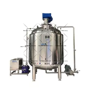 Stainless Steel Agitator Double Jacket Electric Heating Heater Small Vacuum Vertical Ss Mixer Agitation Liquid Blend Mixing Tank