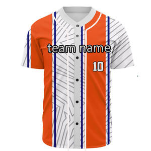 Vente en gros de baseball vierge avec impression personnalisée Vêtements de sport pour hommes Maillot de softball Maillot de baseball sublimé pour hommes - Product Image 3