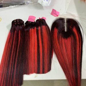 Paquetes de cabello resaltado Super doble dibujado 100% Natural sin procesar virgen cutícula alineada extensiones de cabello lacio a granel humano - Product Image 6