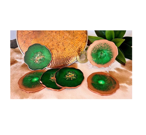 Most-Sustainable <b>Resin</b> Coaster Beads Hexagonal Design Home Decor <b>Table</b> Decoration <b>Table</b> <b>Top</b> Elegant Look Available - Product Image 3