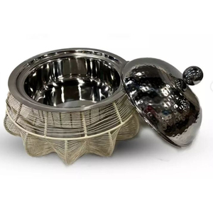 Nueva elegancia, plato de frotamiento de Metal árabe, plato de servidor de comida, exhibición de comida, calentador de banquete para fiestas de Hotel, uso de boda - Product Image 5