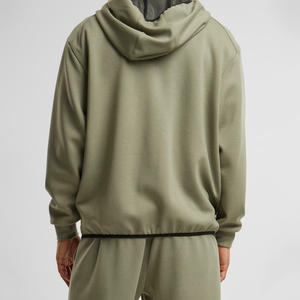 Nouveau pull à capuche à fermeture éclair surdimensionné pour hommes pull en coton à manches longues à la mode avec broderie de Logo personnalisée avec des commandes en gros - Product Image 2