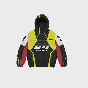 2025 nouveau vêtements de rue grande taille décontracté Nylon Polyester coquille deux pièces Jogging chaleur coupe-vent veste ensembles hommes ensemble imperméable - Product Image 3