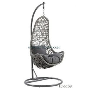 Columpios de jardín interiores de lujo con recubrimiento de polvo blanco de hierro sólido de gran tamaño de Diseño Estándar Columpios de muebles clásicos más vendidos - Product Image 5