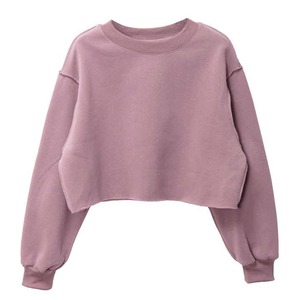 High Quality Customized <b>Women's</b> Sweatshirts Breathable Cotton Crop <b>Top</b> Autumn/Winter Streetwear with Printed Technics New Style - Product Image 1